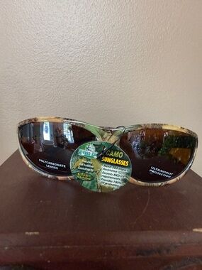 Camo Sunglasses with Brown Lenses